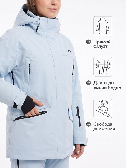  куртка утепленная женская "руада" (небесно-голубой) 